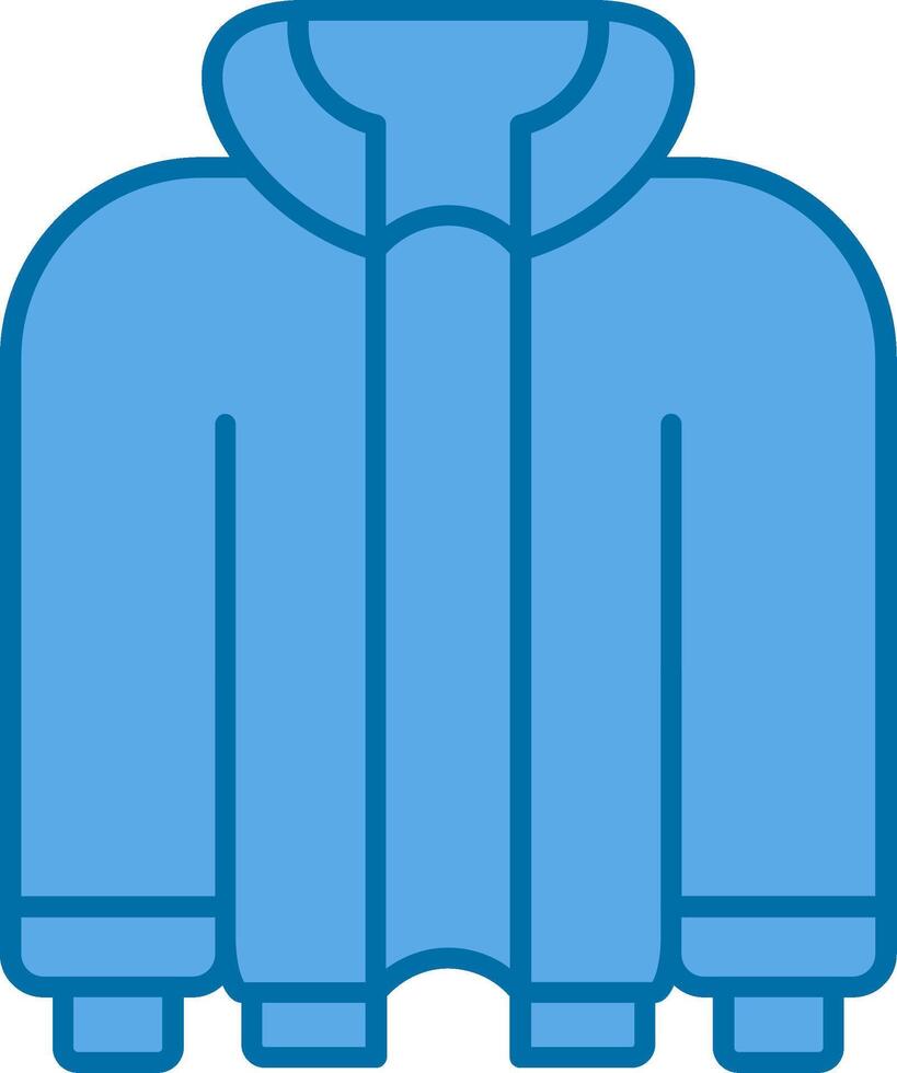 Jacket Filled Blue  Icon vector