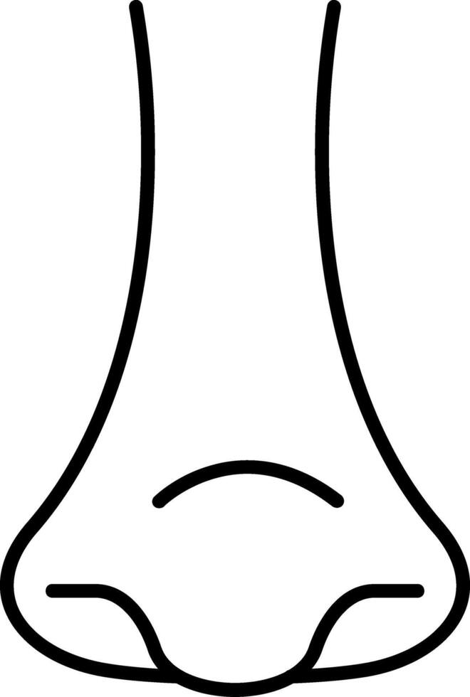 Rhinology Line Filled Gradient  Icon vector