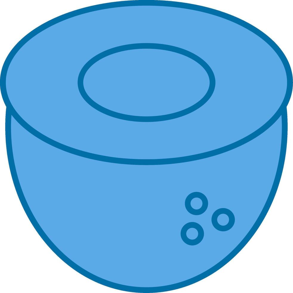Coconut Filled Blue  Icon vector