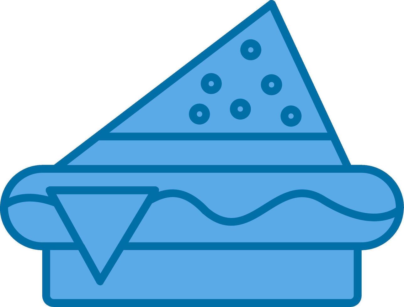 Sandwich Filled Blue  Icon vector
