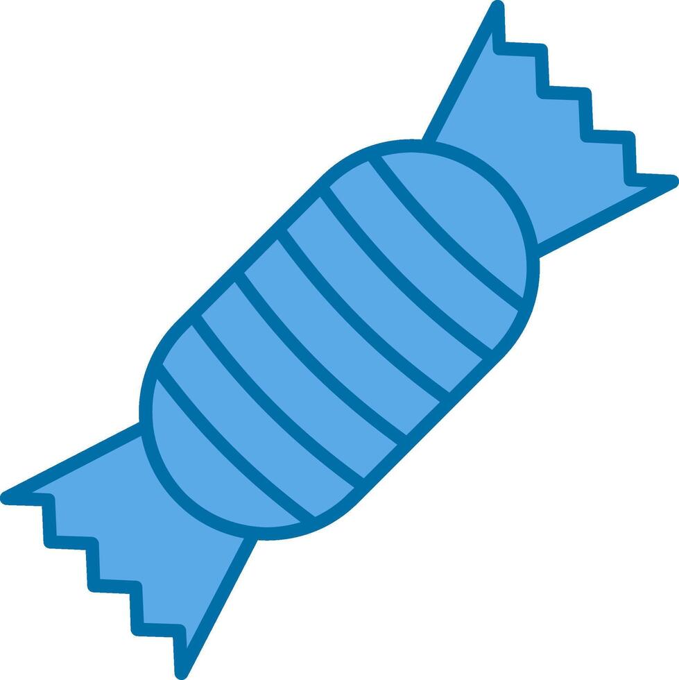 Toffee Filled Blue  Icon vector