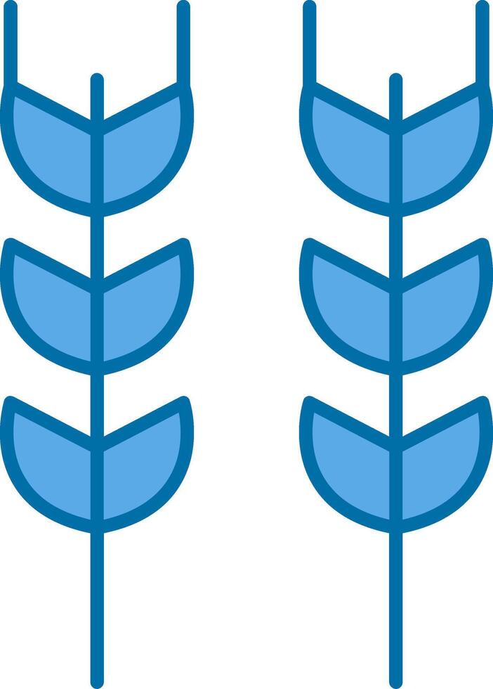 Wheat Filled Blue  Icon vector