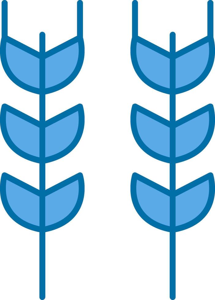 Wheat Filled Blue  Icon vector