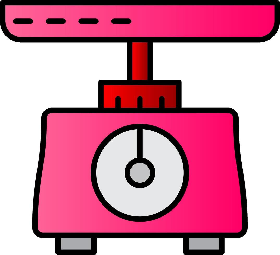 Weighing Scale Line Filled Gradient  Icon vector