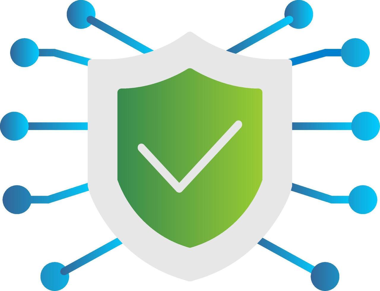 Online Security Flat Gradient  Icon vector