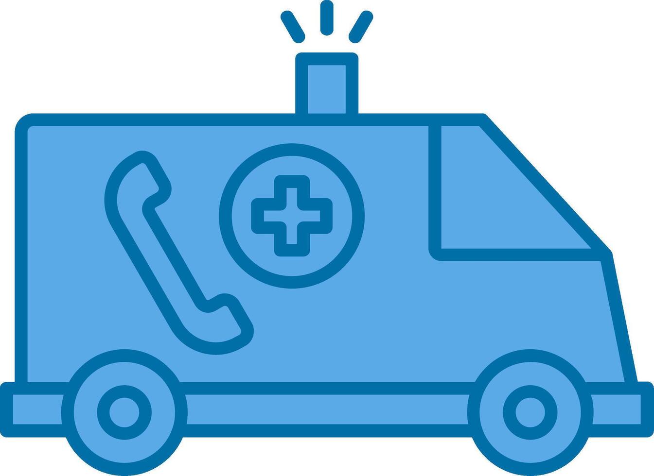 Emergency Filled Blue  Icon vector