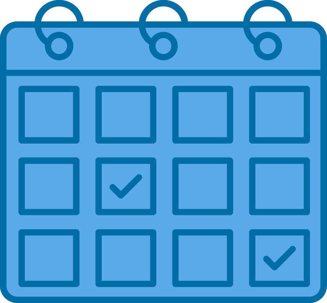 Appointment Request Filled Blue  Icon vector