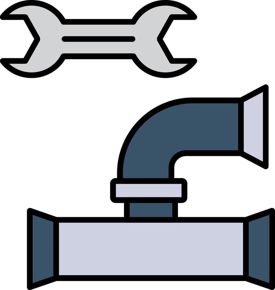 Plumbing Line Filled Gradient  Icon vector