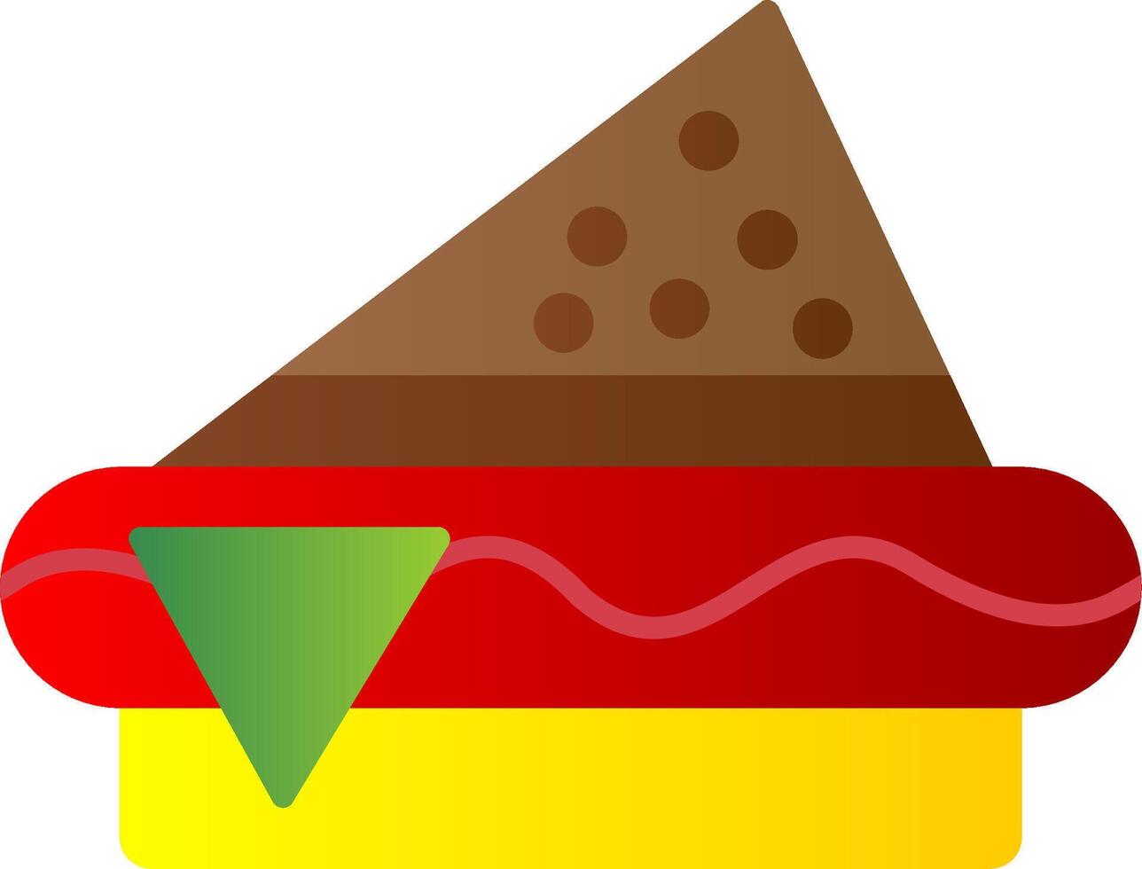Sandwich Flat Gradient  Icon vector