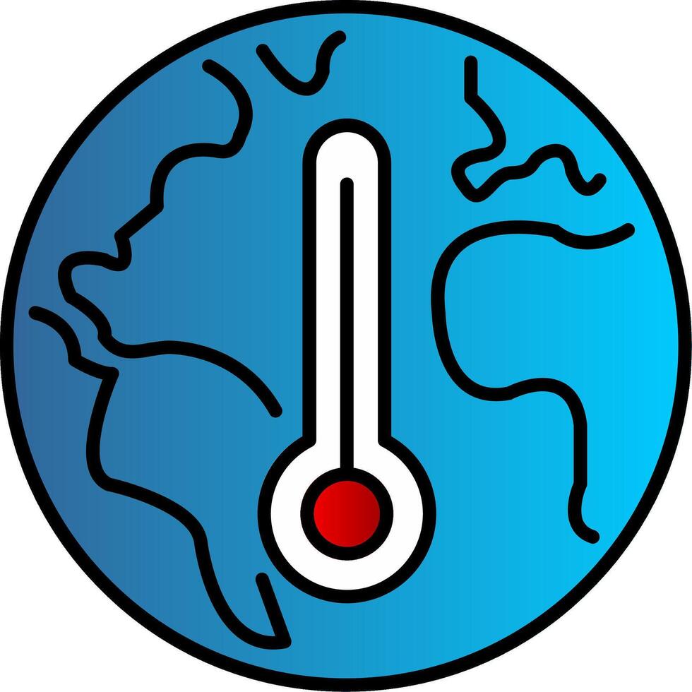 Climate Change Line Filled Gradient  Icon vector