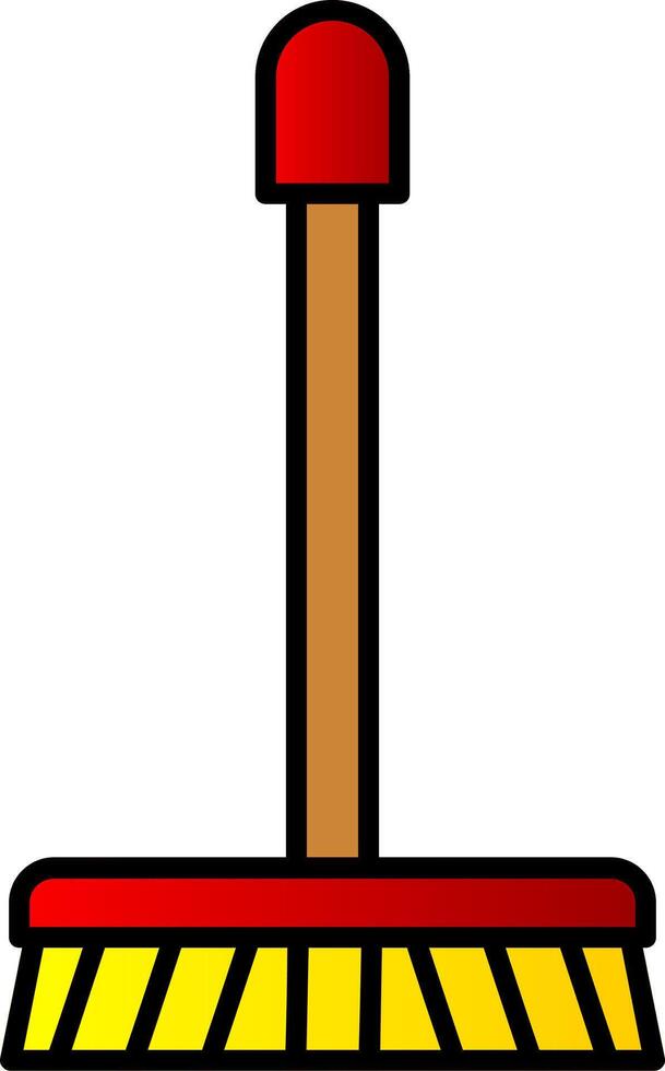 Mop Line Filled Gradient  Icon vector