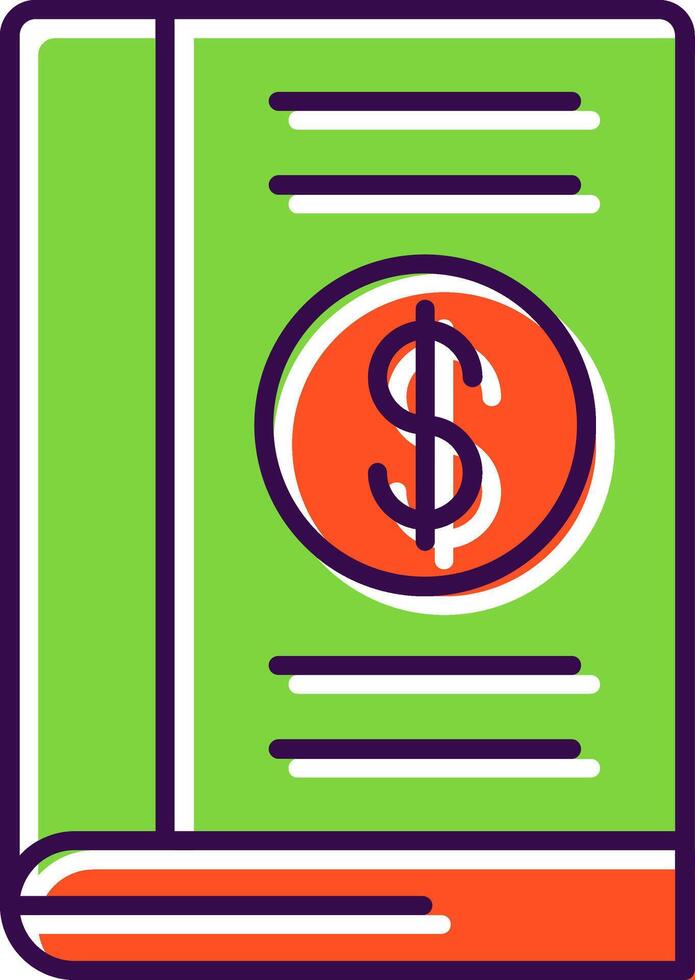 Accounting Book Filled  Icon vector