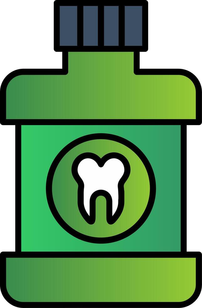 Mouthwash Line Filled Gradient  Icon vector