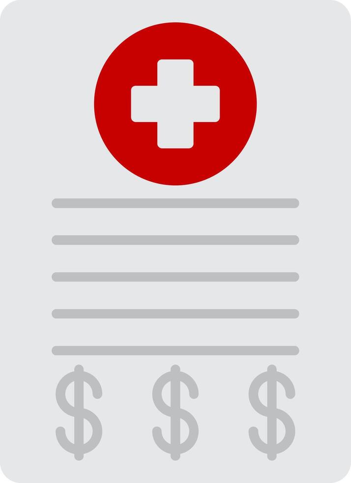 Medical Bill Flat Gradient  Icon vector