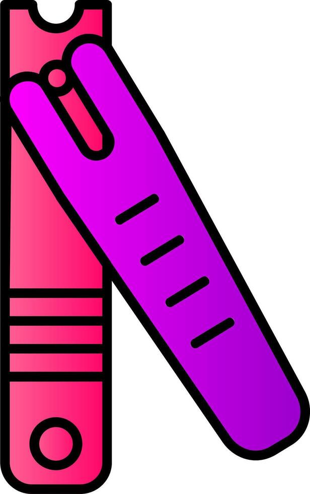 Nail Clipper Line Filled Gradient  Icon vector