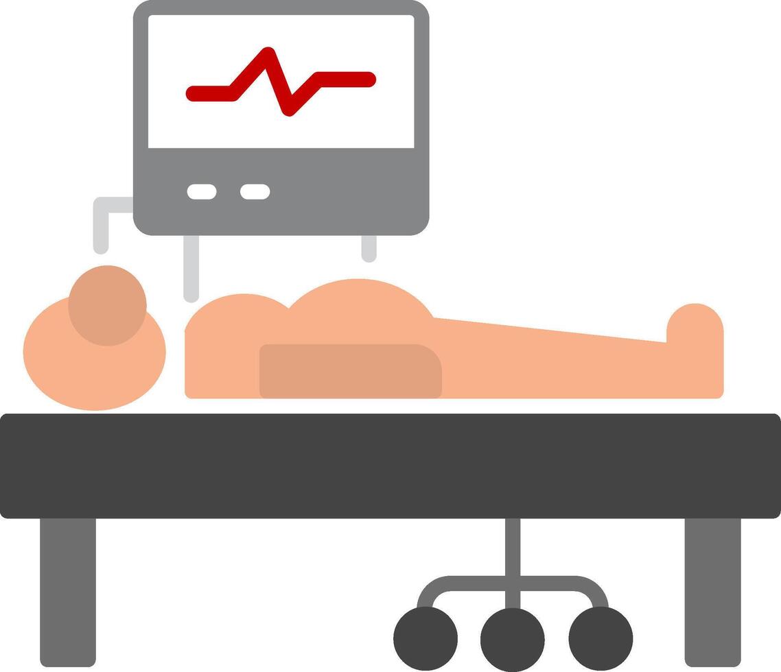 ICU Room Flat Gradient  Icon vector