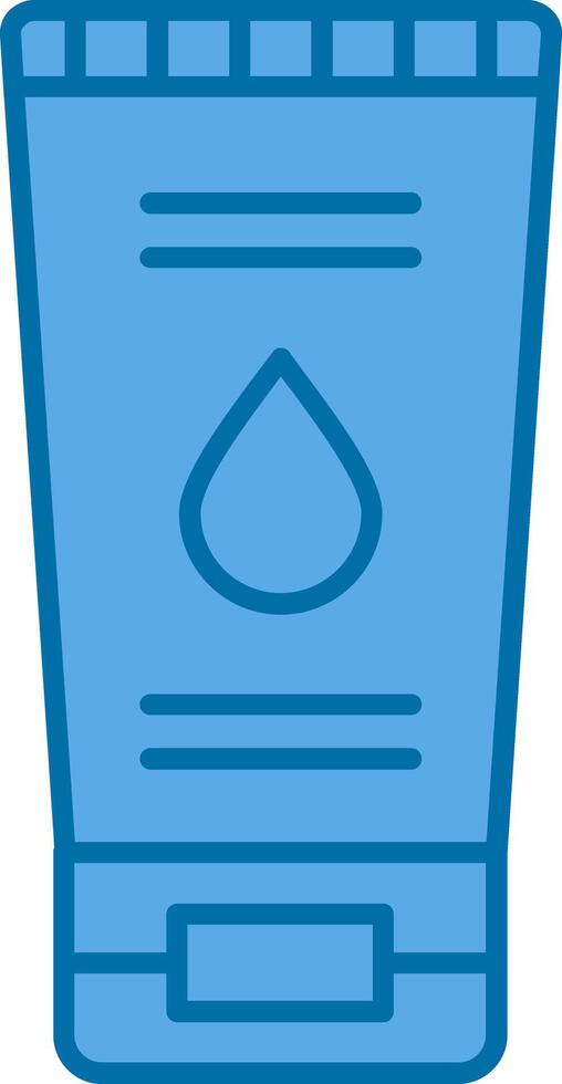 Face Wash Filled Blue  Icon vector
