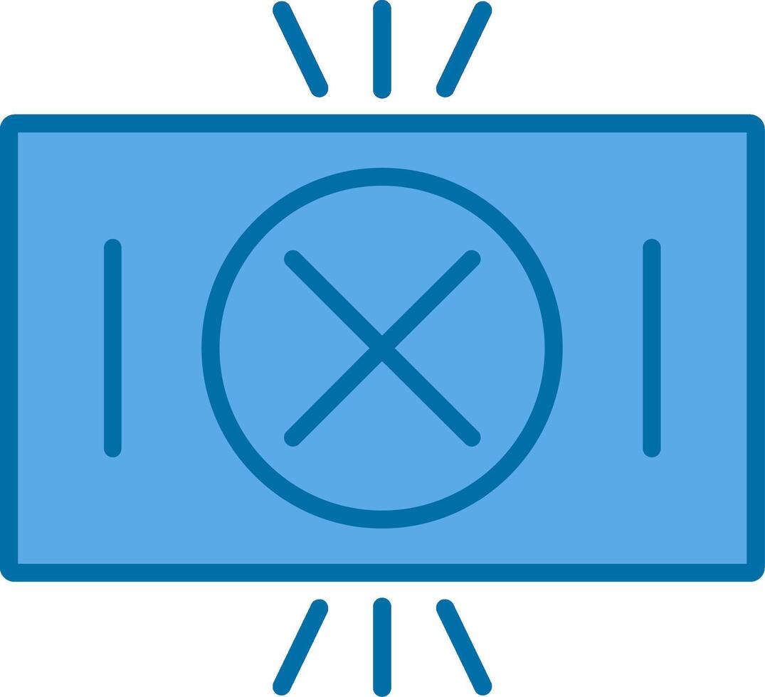 Red Card Filled Blue  Icon vector
