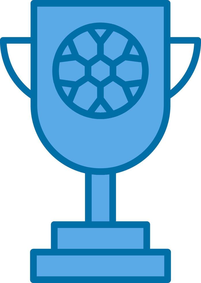 Trophy Filled Blue  Icon vector