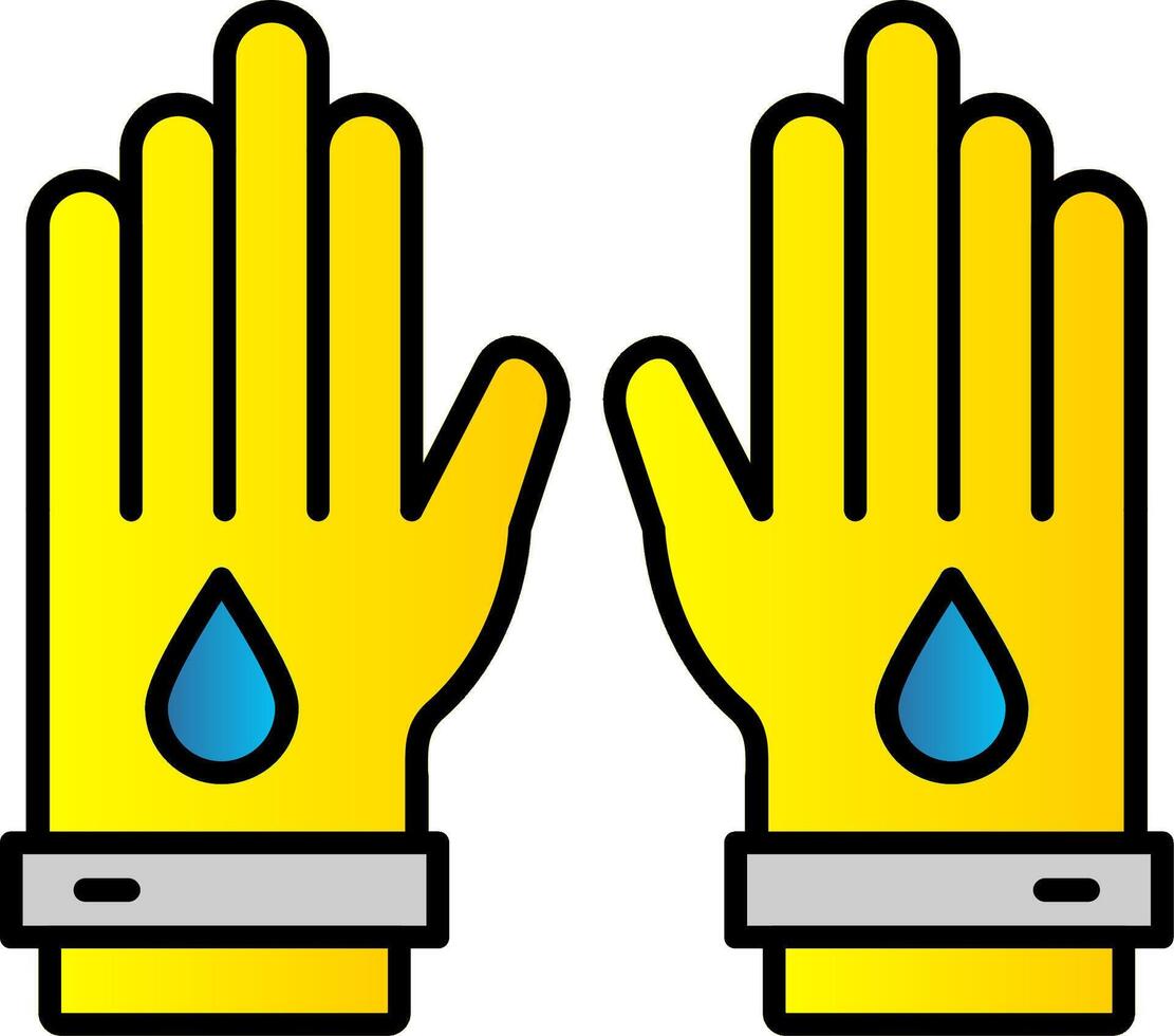 Working Gloves Line Filled Gradient  Icon vector