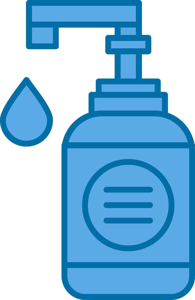 Hand Soap Filled Blue  Icon vector