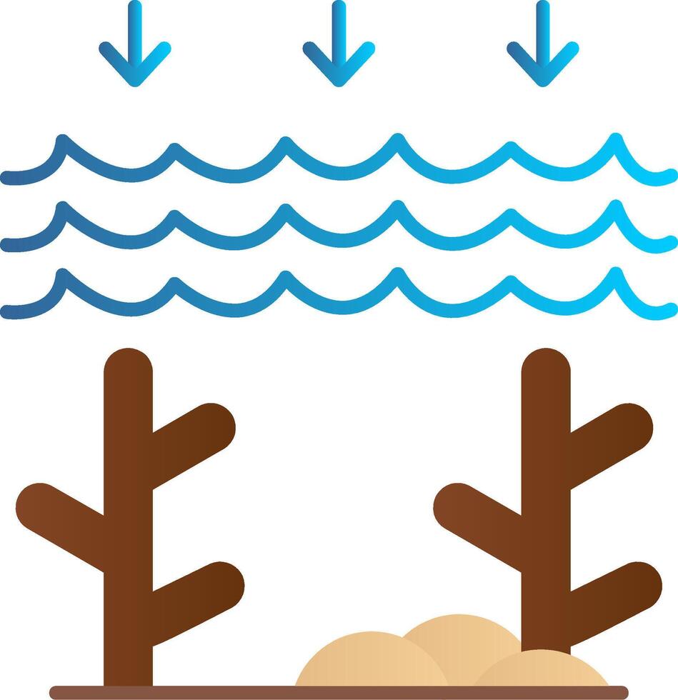 Ocean Acidity Flat Gradient  Icon vector