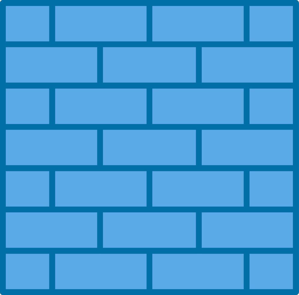Brickwall Filled Blue  Icon vector