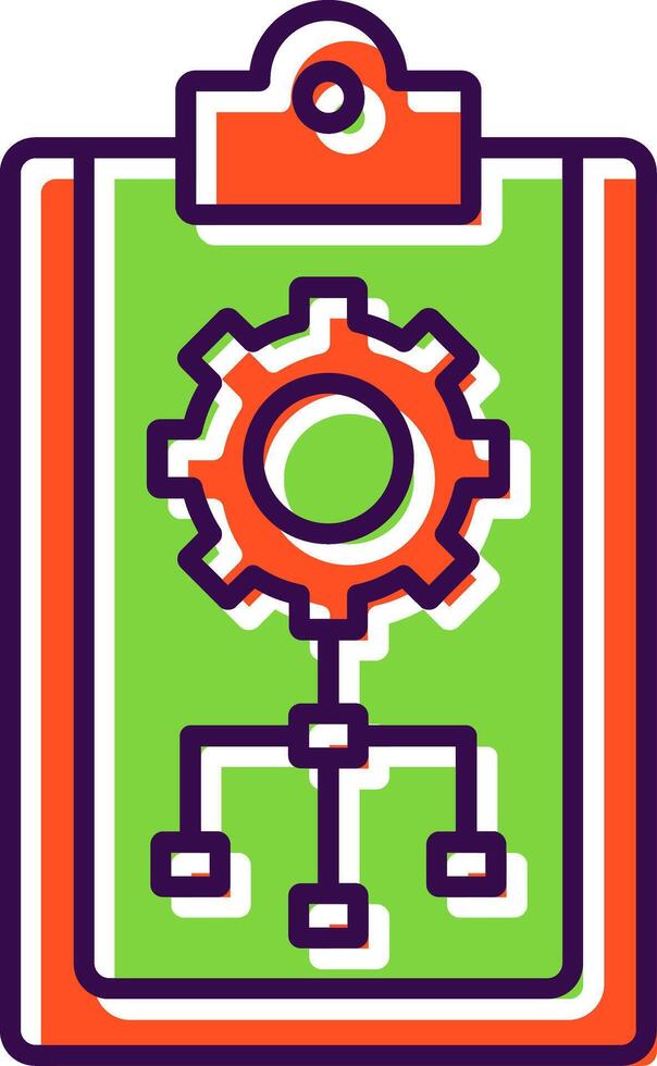 Planning Filled  Icon vector