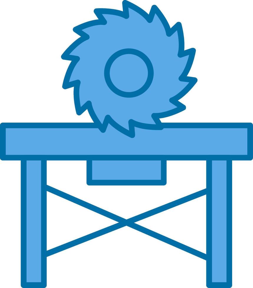 Circular Saw Filled Blue  Icon vector