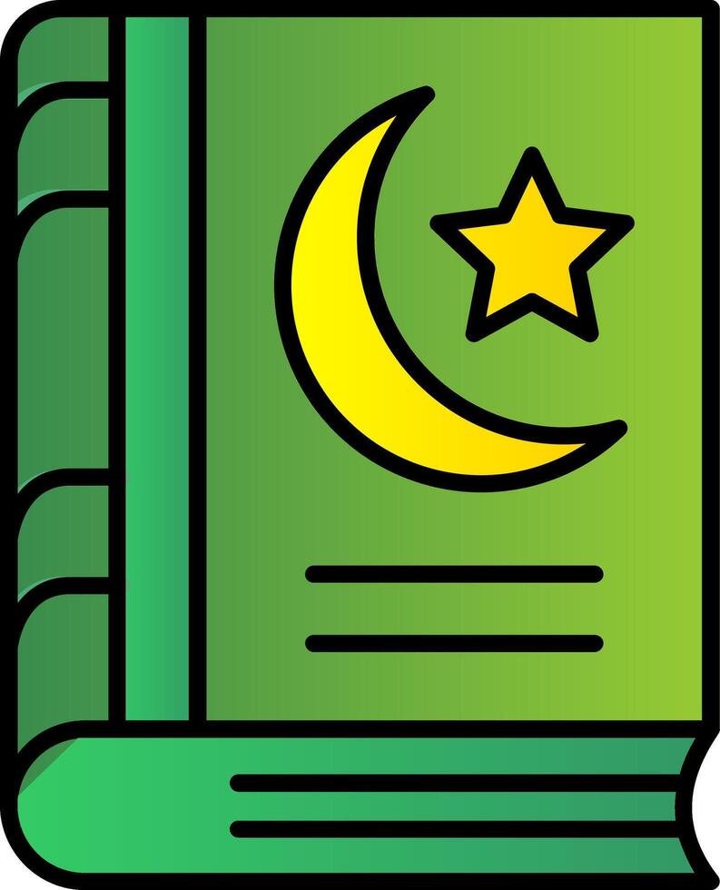 Holy Book Line Filled Gradient  Icon vector