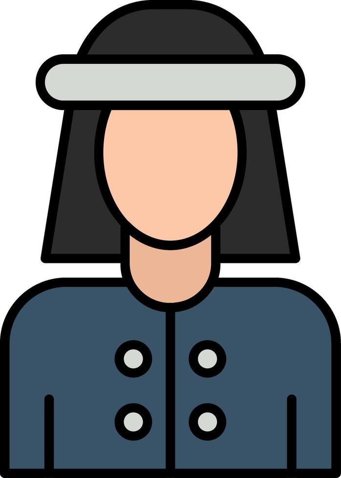 Islamic Man Line Filled Gradient  Icon vector