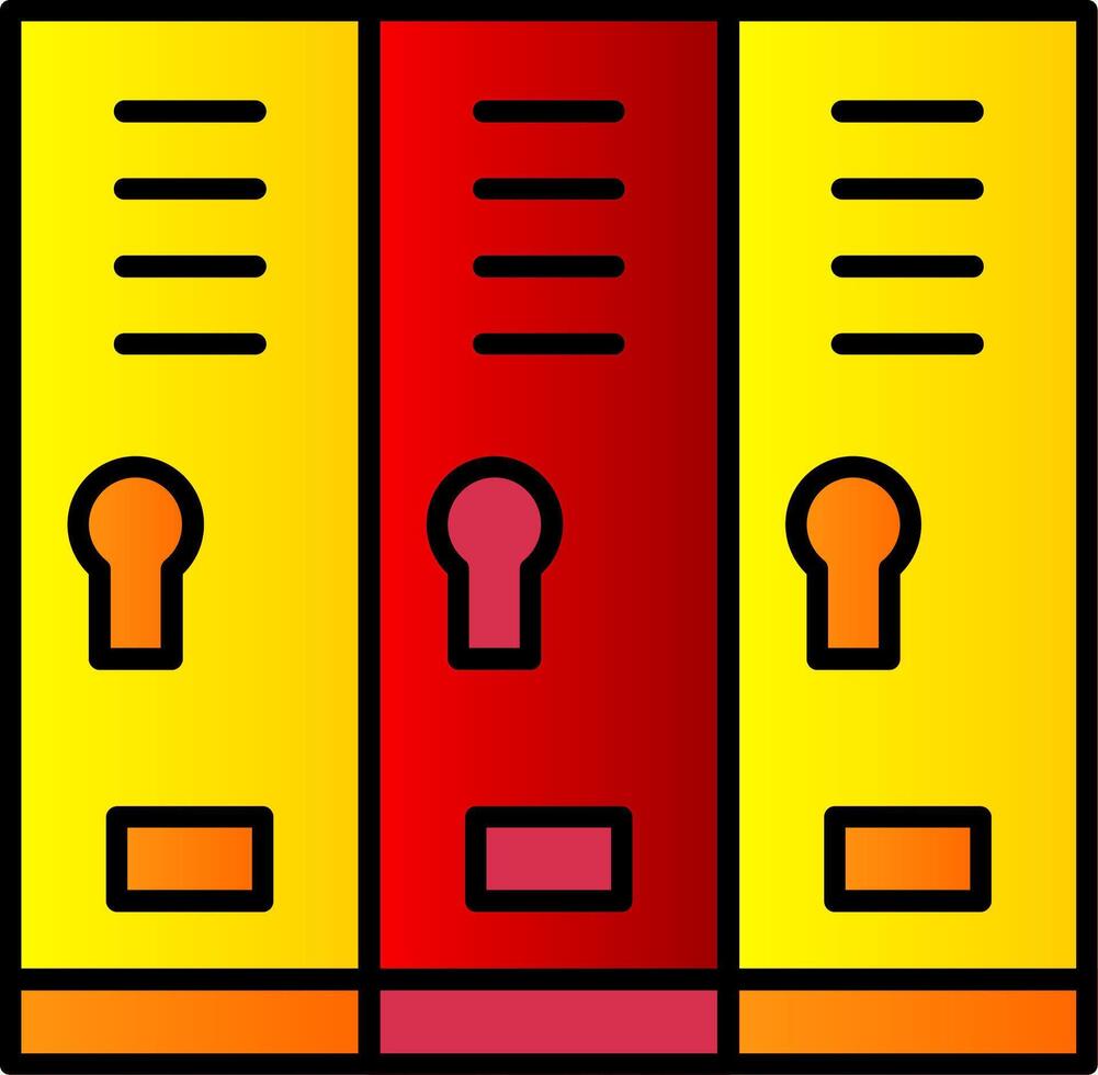 Locker Room Line Filled Gradient  Icon vector