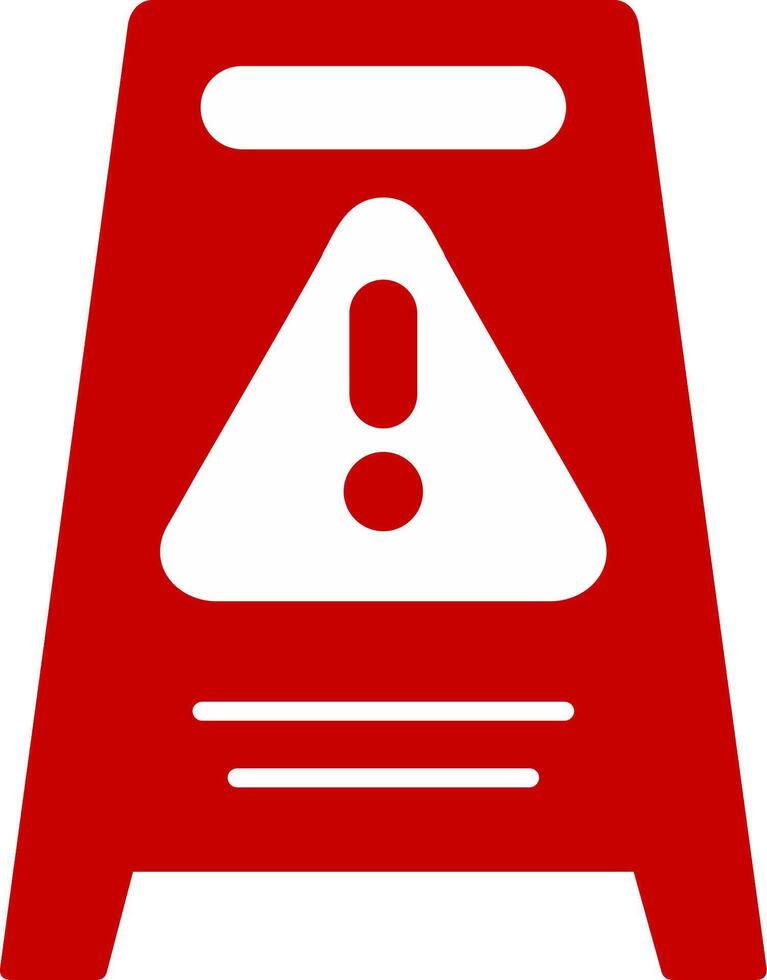 Hazard Sign Flat Gradient  Icon vector