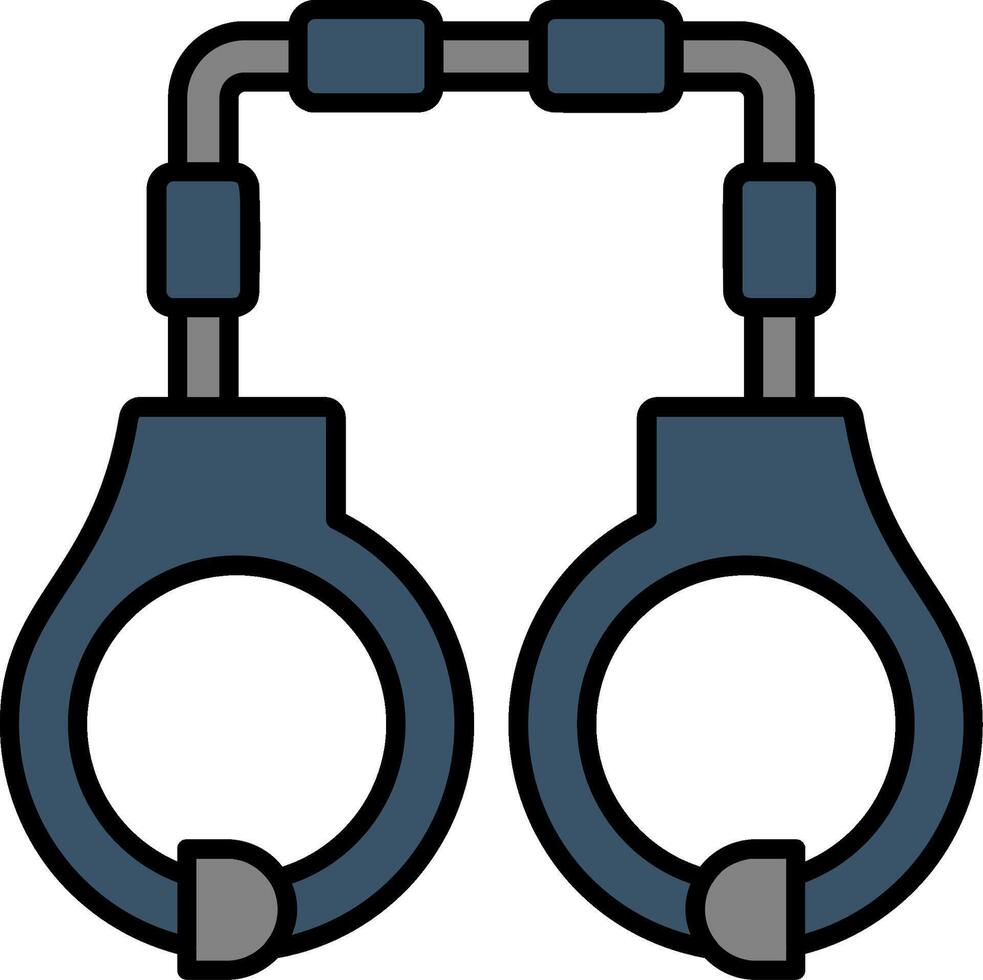 Handcuffs Line Filled Gradient  Icon vector
