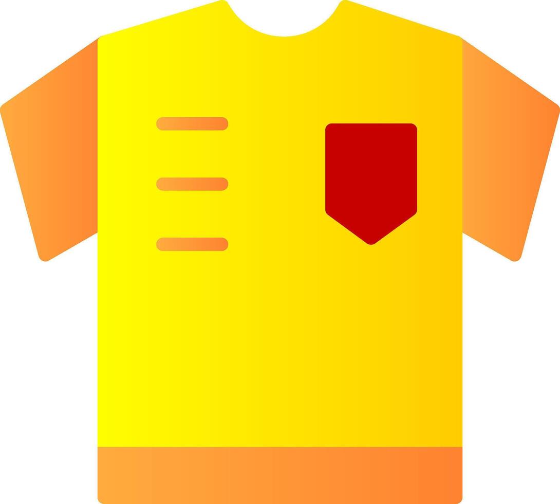 Referee Shirt Flat Gradient  Icon vector