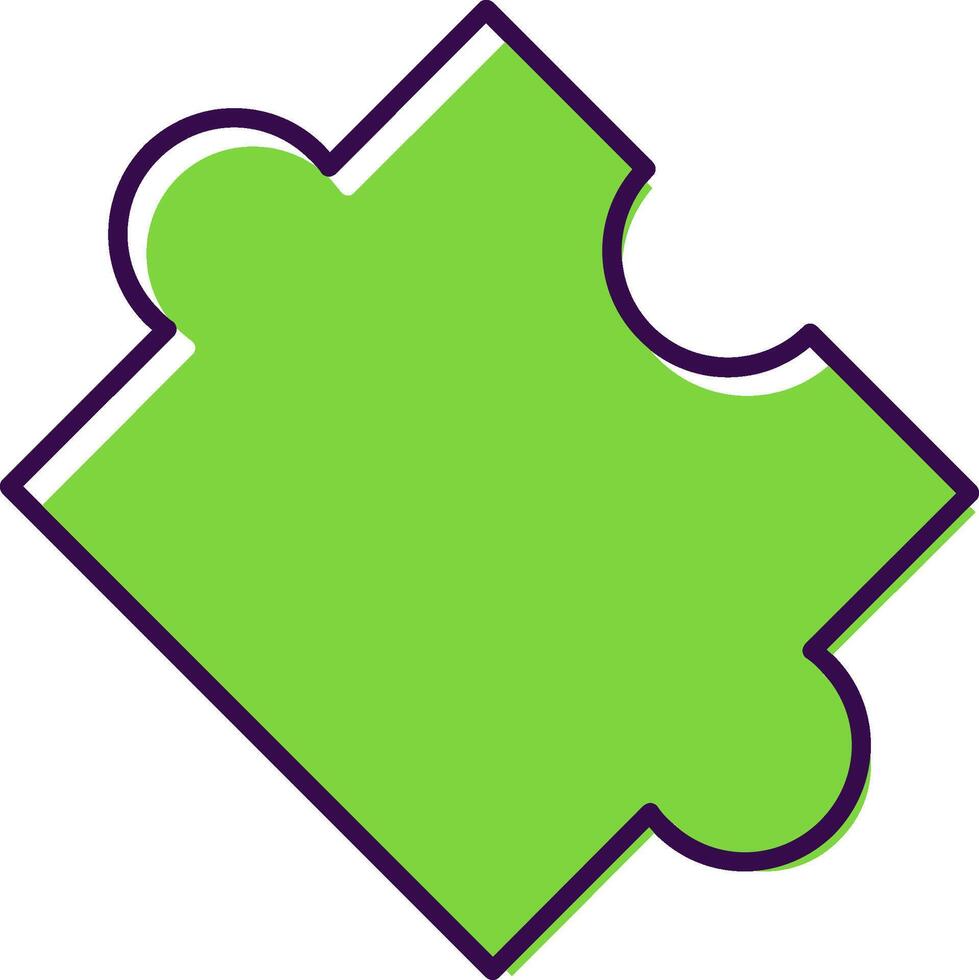 Puzzle Filled  Icon vector