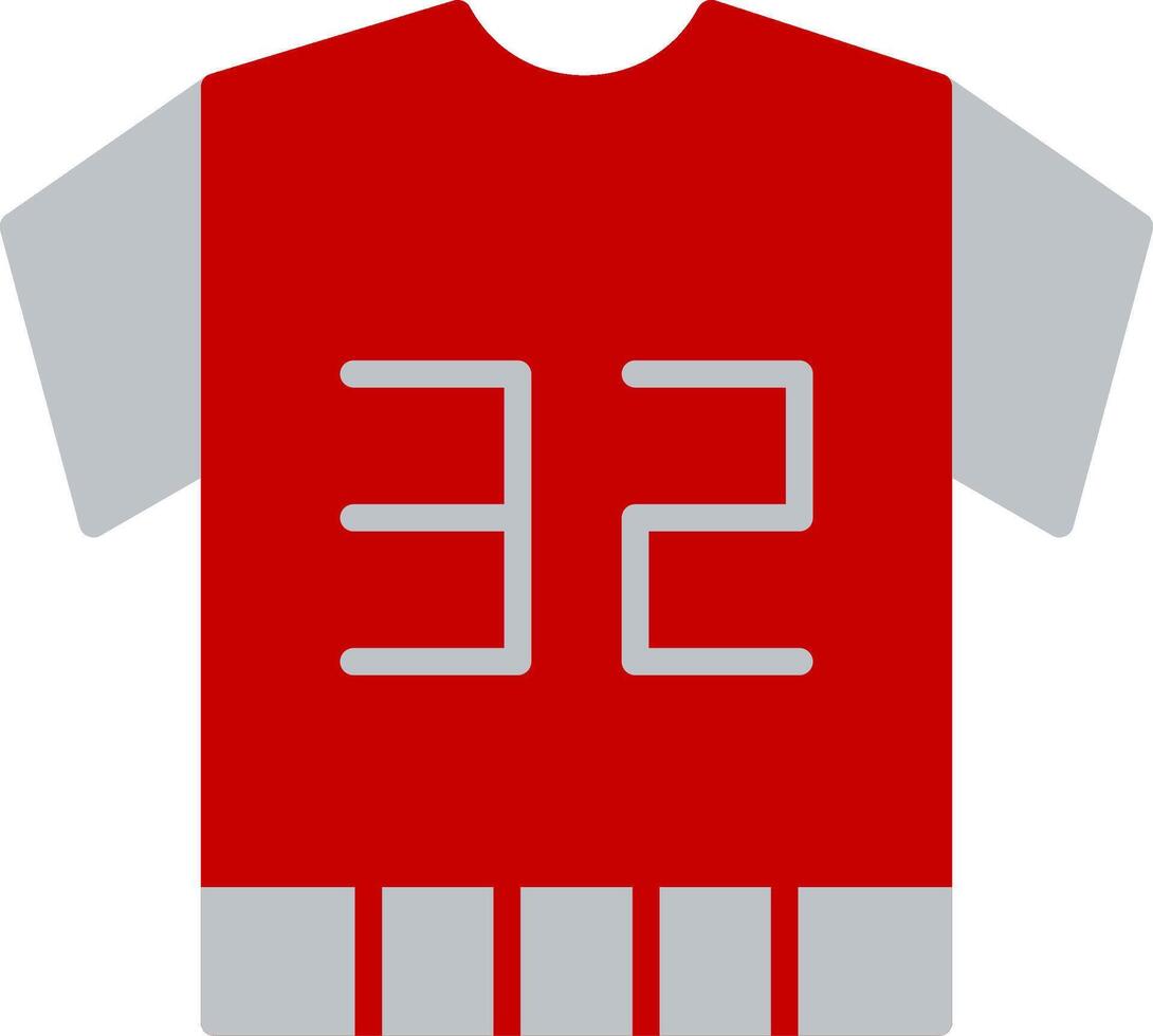 fútbol americano jersey plano degradado icono vector