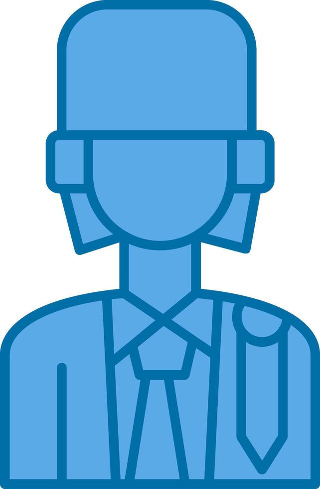 Lawyer Filled Blue  Icon vector