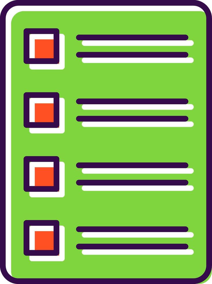 Task List Filled  Icon vector