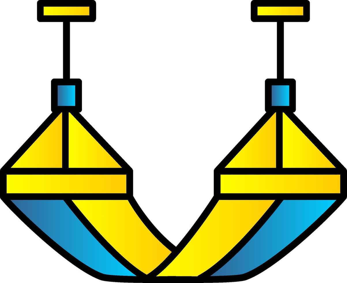 Hammock Line Filled Gradient  Icon vector