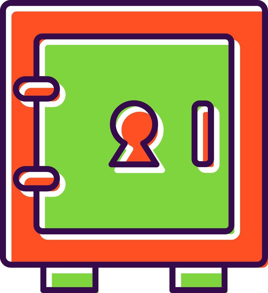 Locker Filled  Icon vector