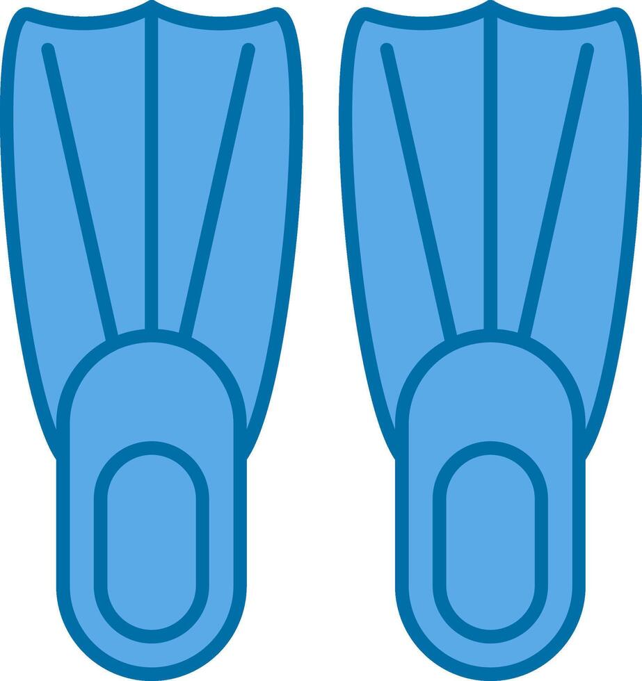 Fins Filled Blue  Icon vector