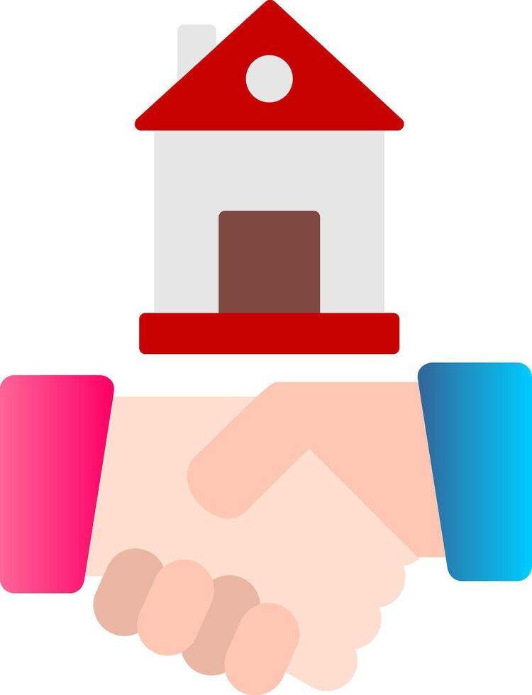 Contract Flat Gradient  Icon vector