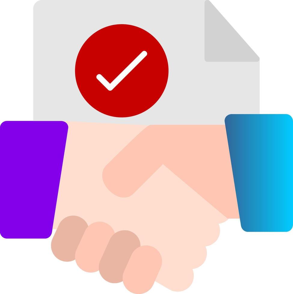 Agreement Flat Gradient  Icon vector