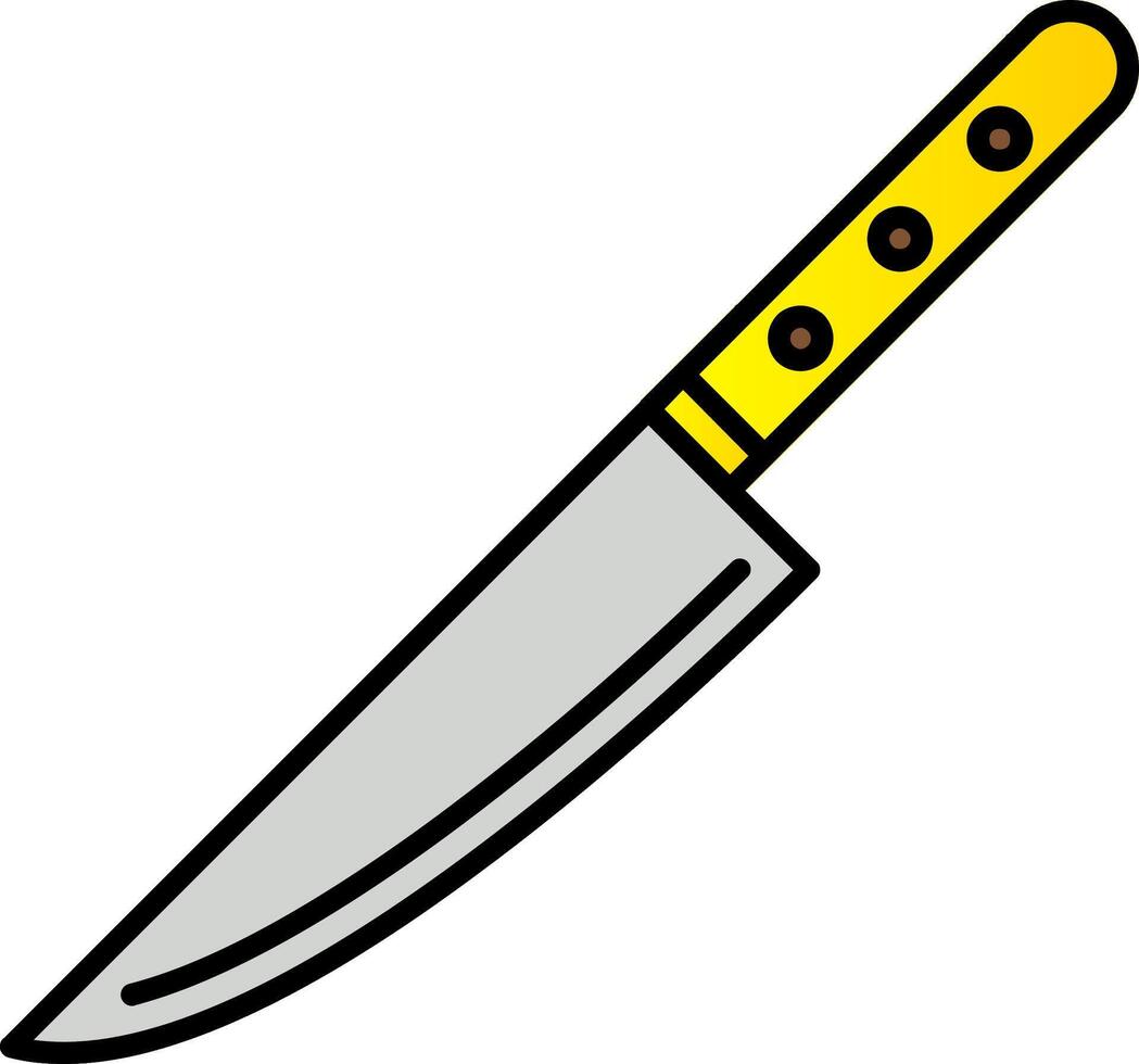 Knife Line Filled Gradient  Icon vector
