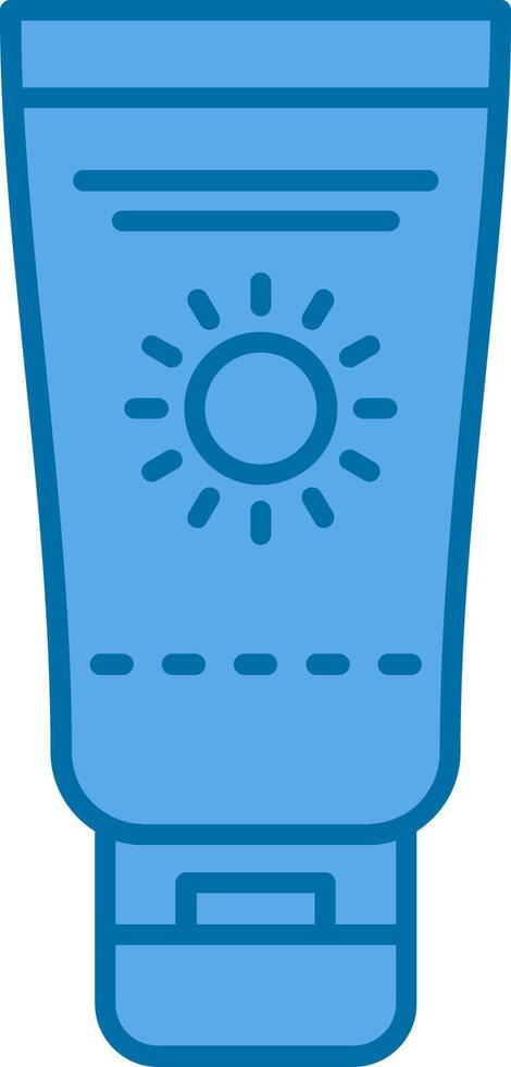 Sunscreen Filled Blue  Icon vector