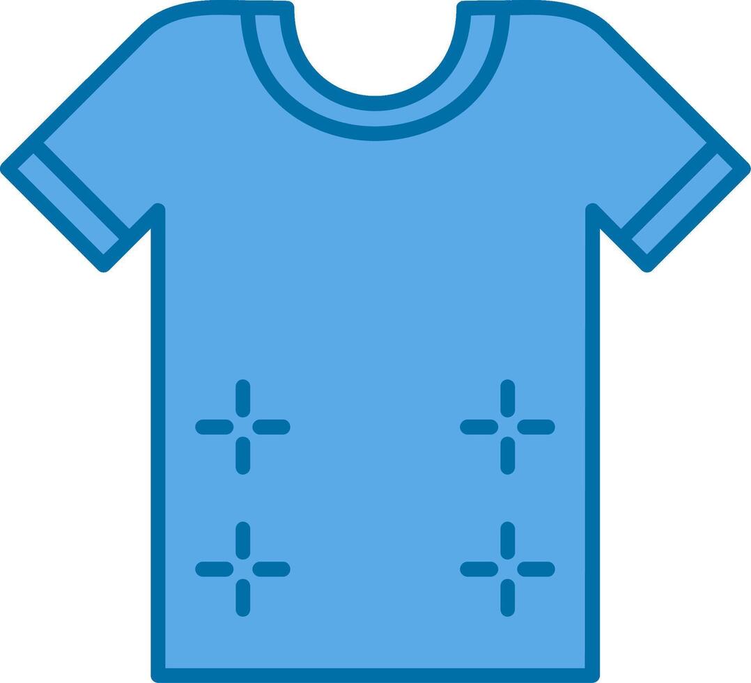 Shirt Filled Blue  Icon vector