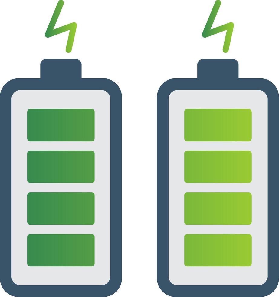 Batteries Flat Gradient  Icon vector