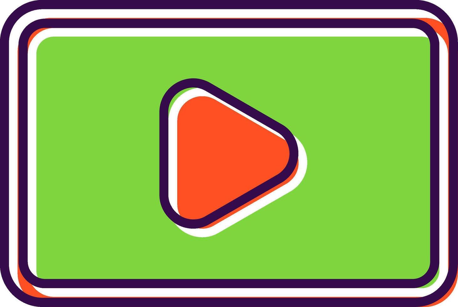 Video Filled  Icon vector