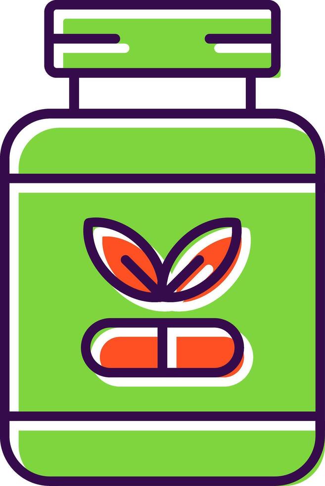 Supplements Filled  Icon vector